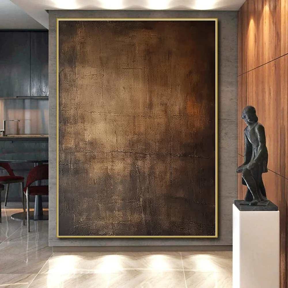 Brown_Abstract_Rustic_Textured_Acrylic_Canvas_Wall_Art_PZEY7 wall art